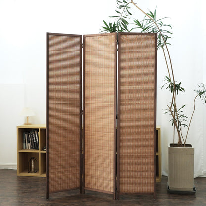 Furnnylane 3 Panel Room Divider and Folding Screen Room Divider,Bamboo Room Divider Screen for Room Separation,67" H x 46" W